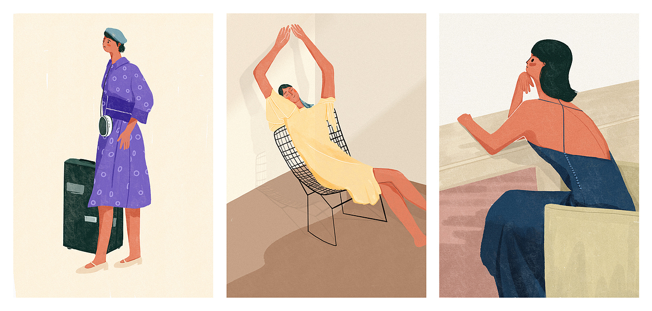 人物插画练习（图ZMjY5ODcwMTk2） - 创作习作 - 站酷设计师小鱼干57原创素材 - 站酷ZCOOL