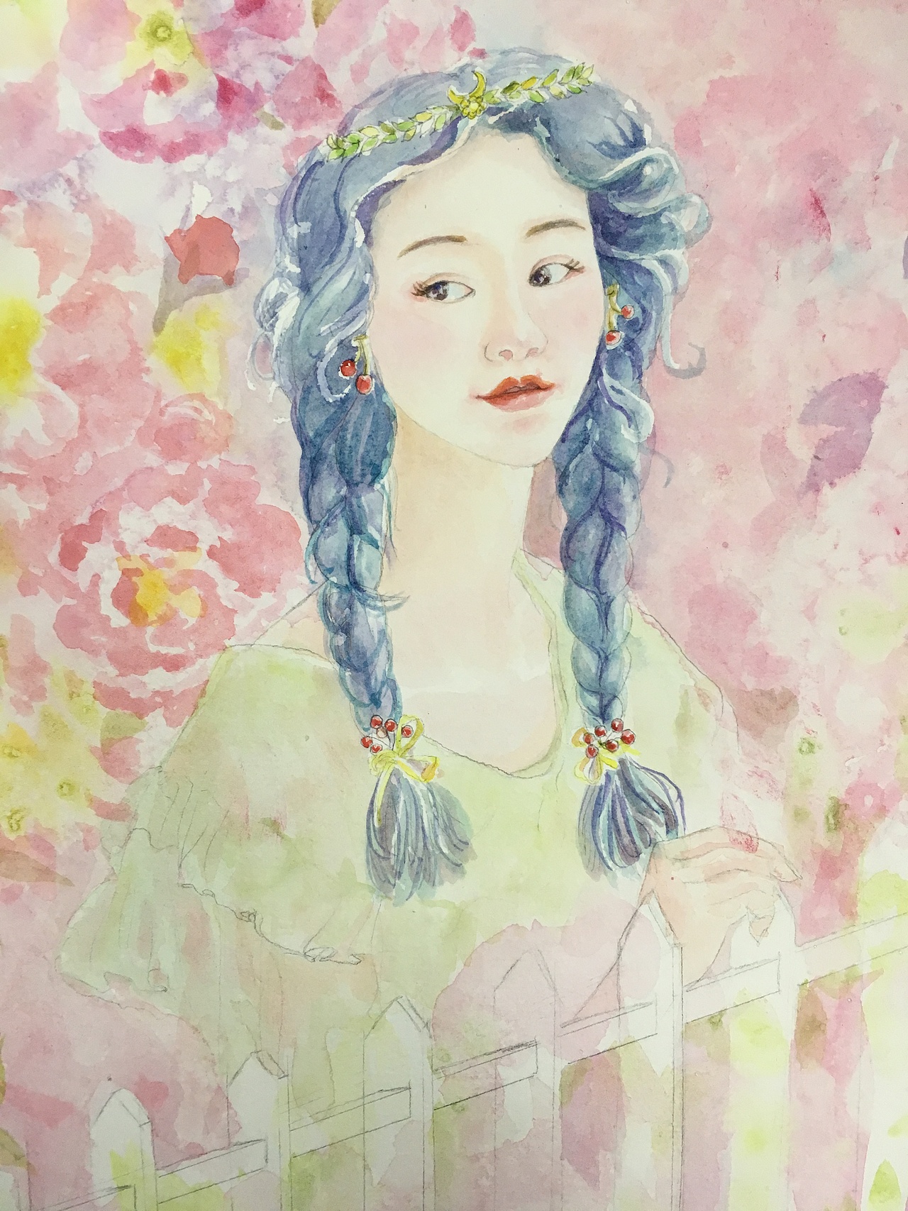 水彩人物插画练习