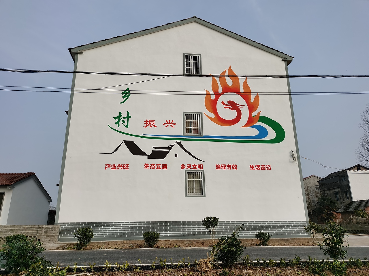 乡村振兴壁画校园文化壁画宾馆酒店背景墙壁画国学壁画