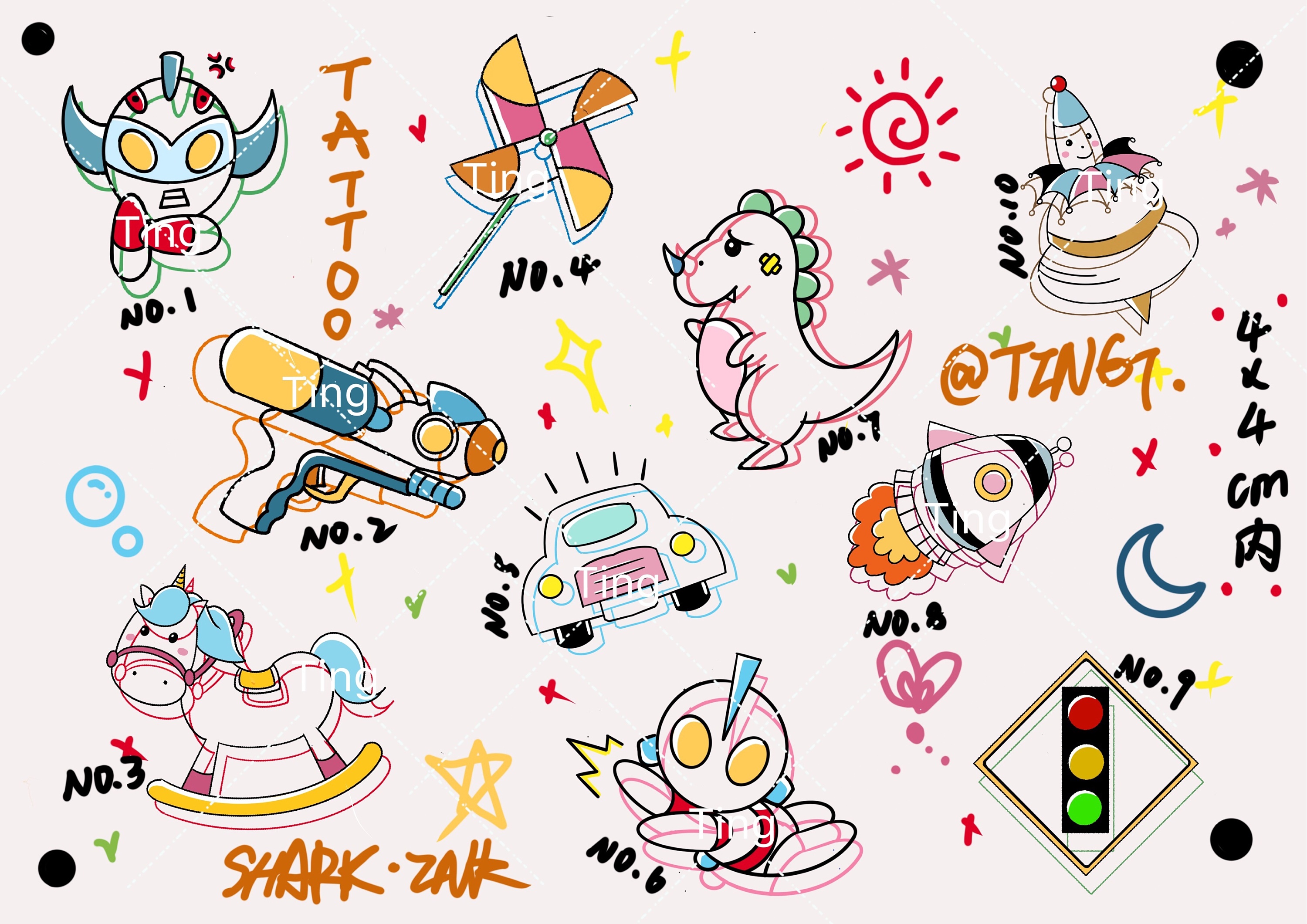 小可爱纹身手稿