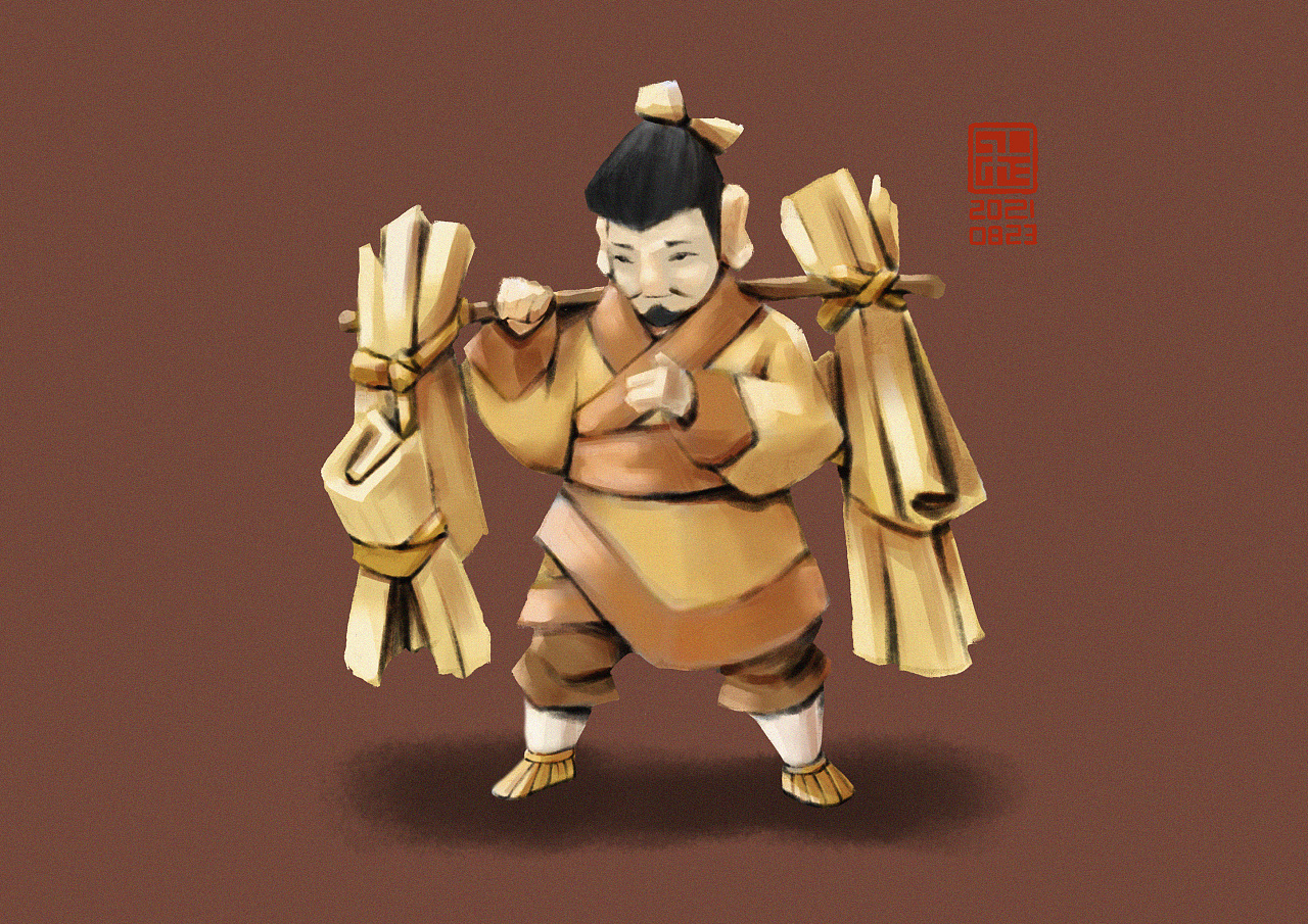 画一个新手村的刘备刘皇叔|插画|创作习作|程否 - 原创作品 - 站酷