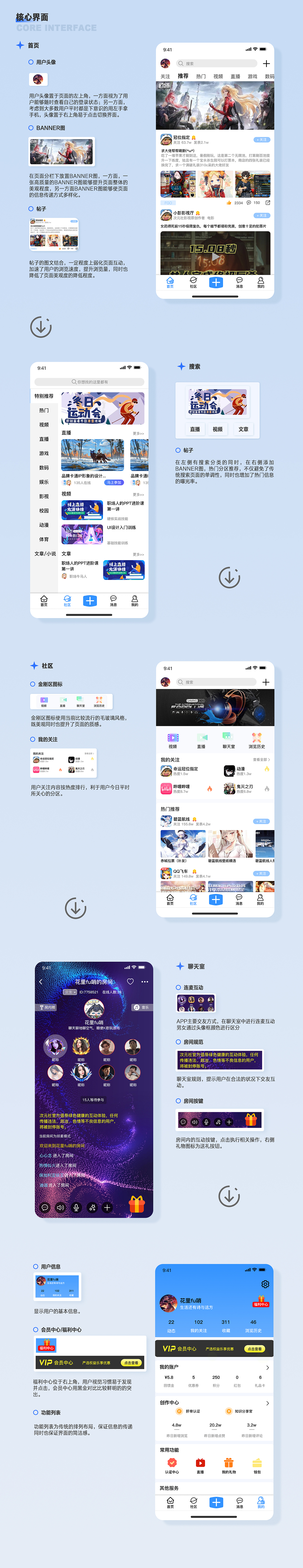 次元社APP设计（图ZMjgzNDkwNjQw） - APP界面 - 站酷设计师花里fu哨原创素材 - 站酷ZCOOL