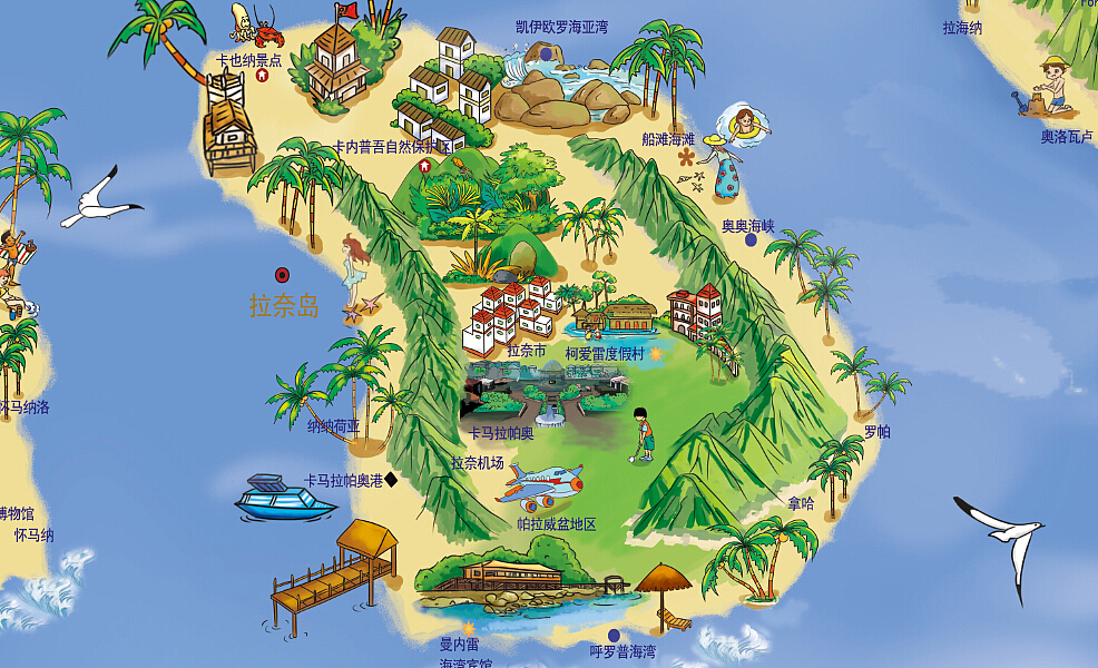 手绘地图（图ZMjY4ODk2NTI=） - 商业插画 - 站酷设计师張大福原创素材 - 站酷ZCOOL
