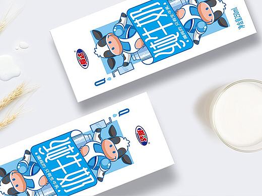 利乐砖纯牛奶饮品包装设计