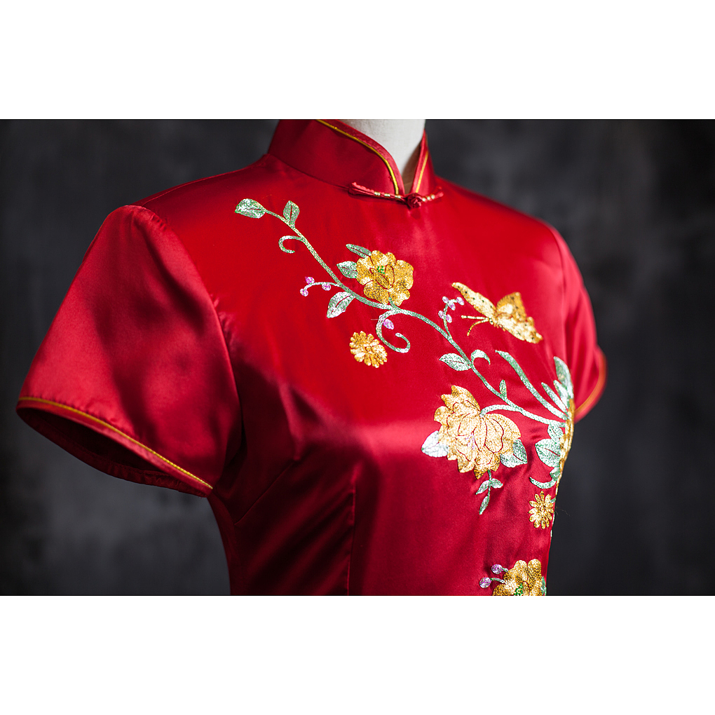 花恋蝶彩金盘金绣旗袍（图ZNjE1NDkwNDg=） - 正装/礼服 - 站酷设计师衣匠家原创素材 - 站酷ZCOOL