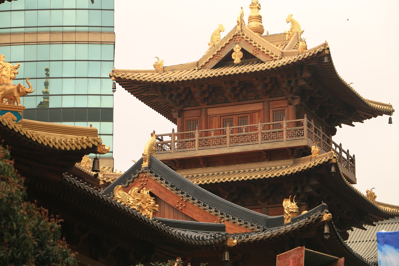 上海静安寺打造新海诚风格照片ps处理