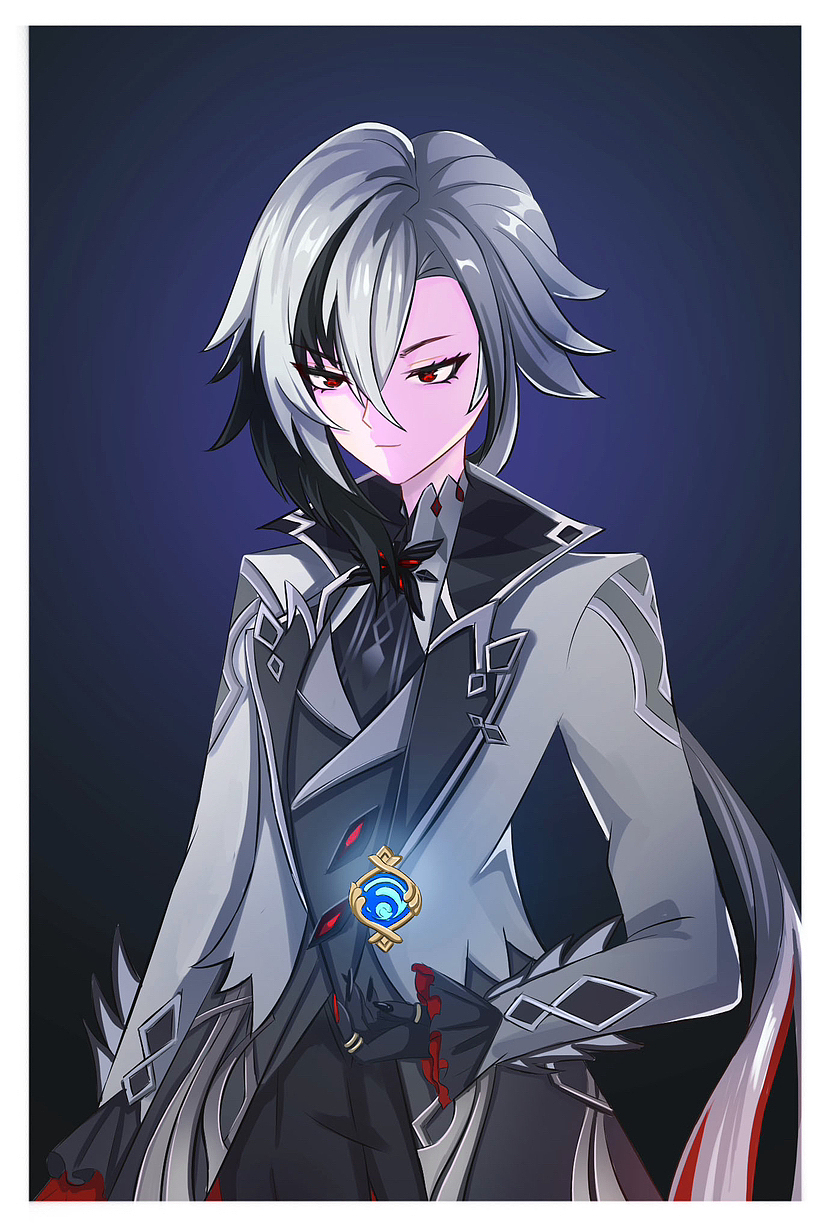 原神仆人头像练习（图ZMzU2MzQ3ODAw） - 儿童插画 - 站酷设计师布小墨原创素材 - 站酷ZCOOL