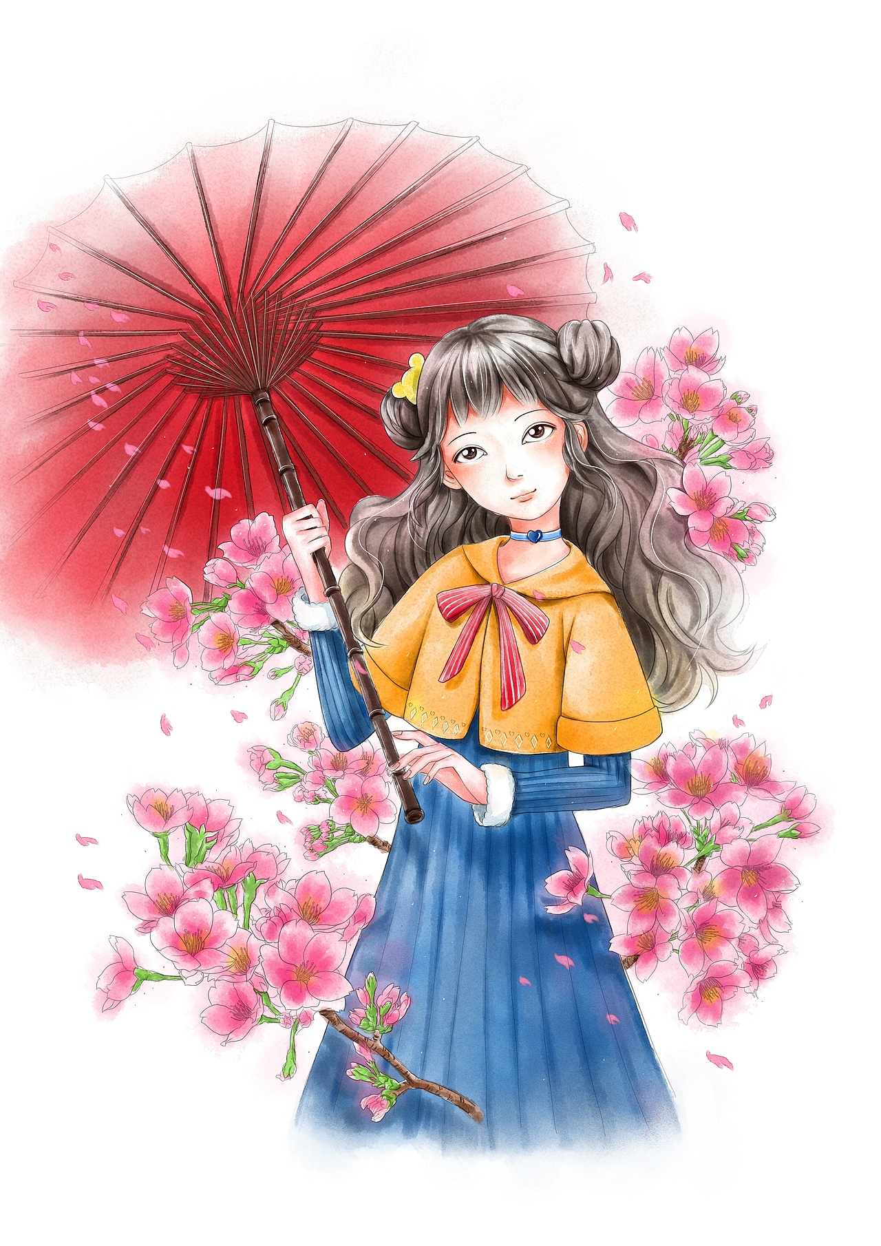 二十四节气“花语”——春（图ZMTE0NDE5Njk2） - 绘本 - 站酷设计师UsagiAdtt原创素材 - 站酷ZCOOL