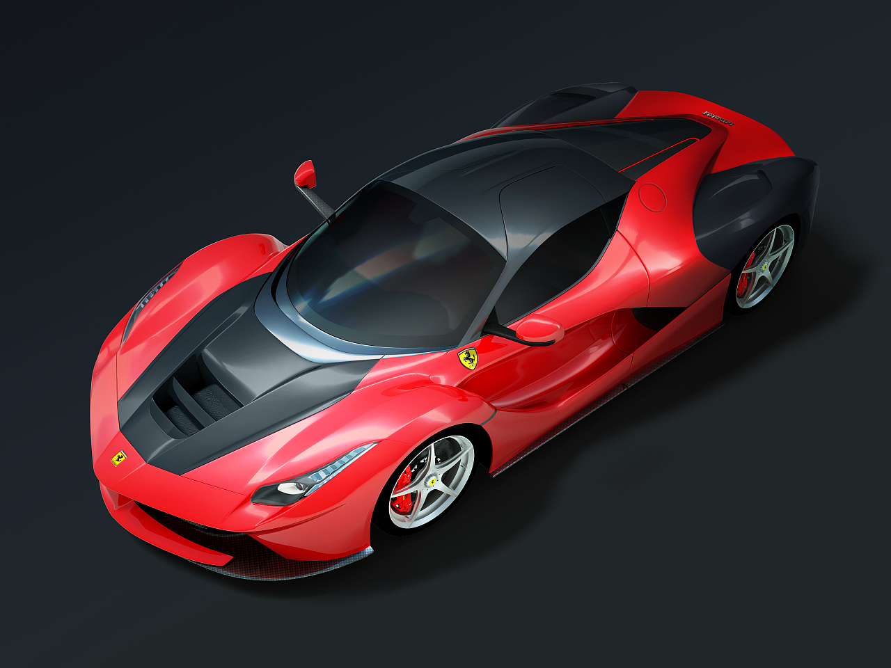 碳纤维材质本来打算贴图,但材质不会弄.所以直接p了.