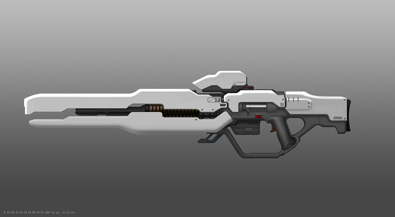 科幻类枪械设定侧视图一套