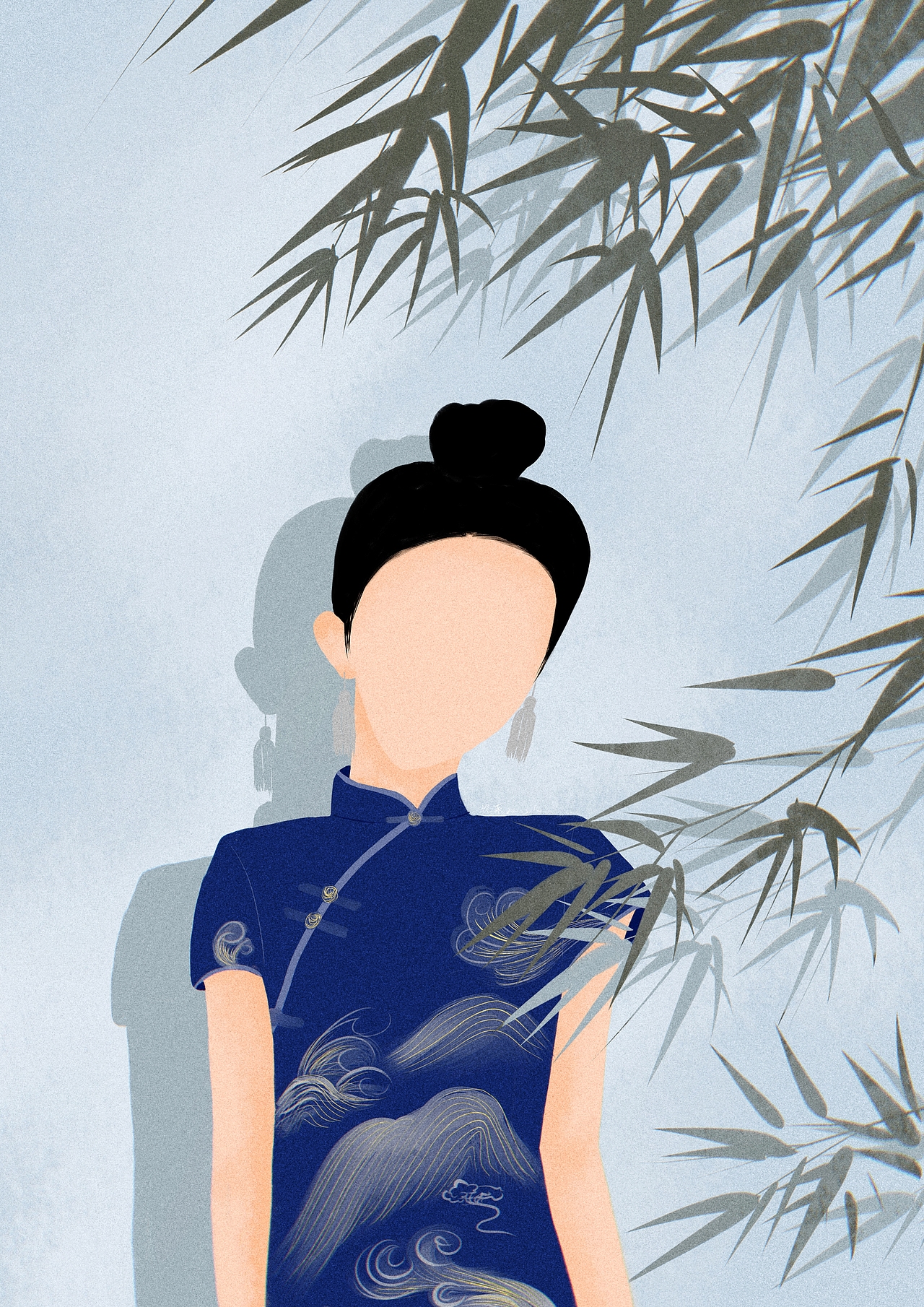 旗袍插画合集（图ZMjEzNDMyNDYw） - 创作习作 - 站酷设计师花莱原创素材 - 站酷ZCOOL
