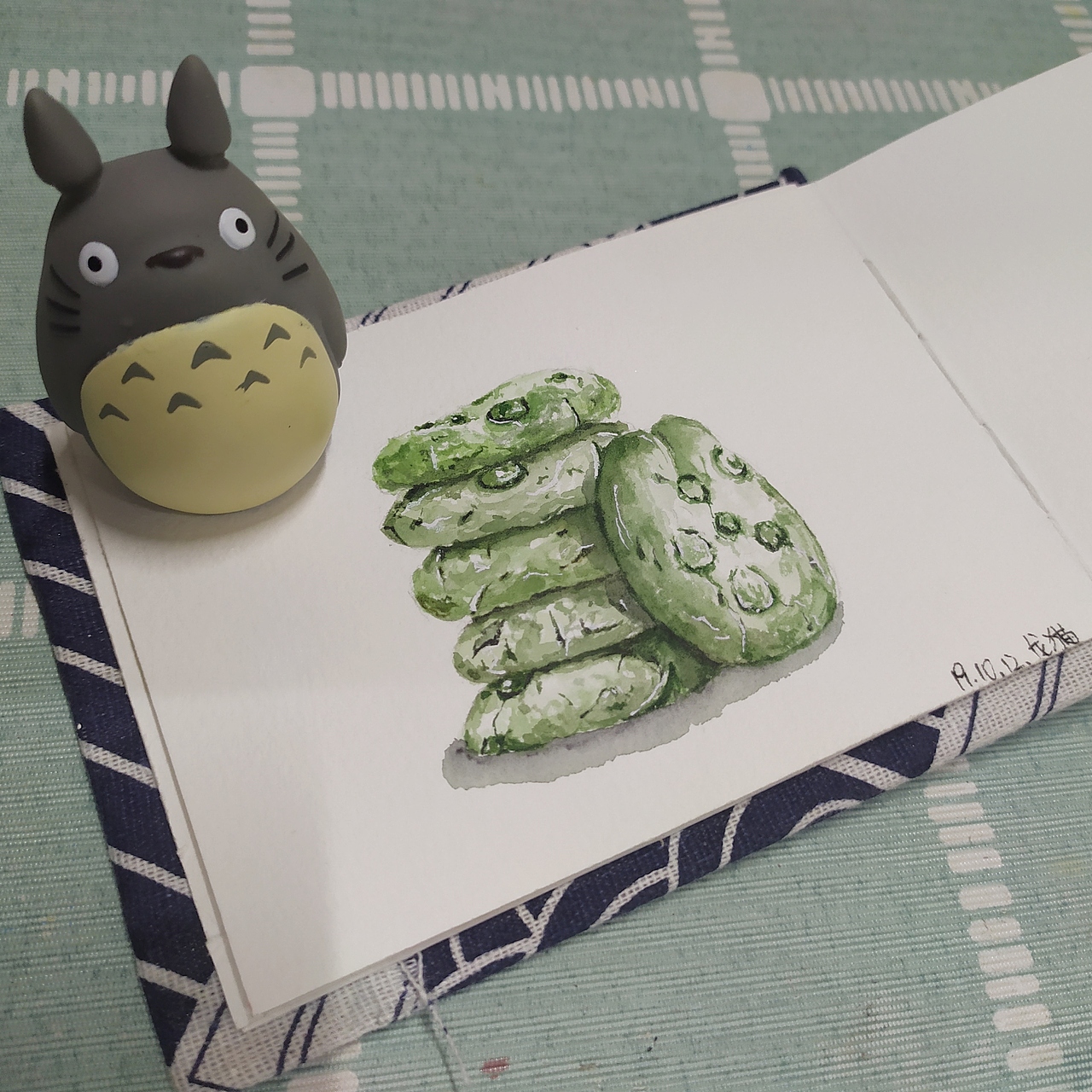 水彩||抹茶曲奇