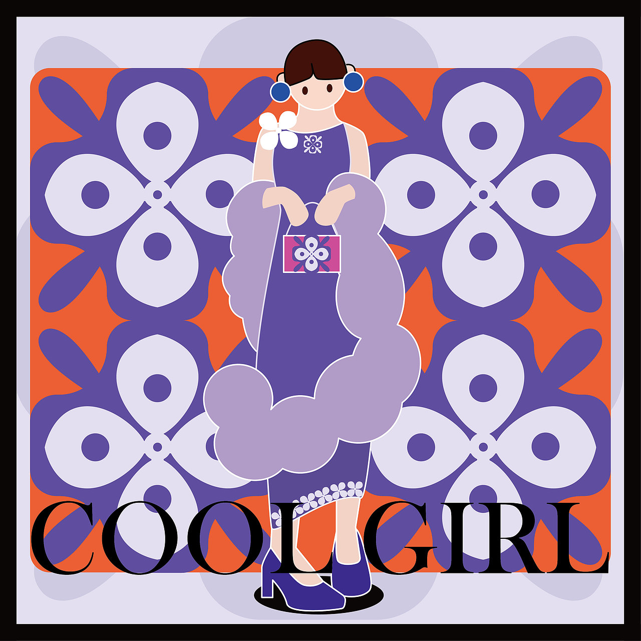 女孩——衣上纹样（图ZMjc3Njc4ODcy） - 新锐潮流插画 - 站酷设计师诗蕴sy原创素材 - 站酷ZCOOL