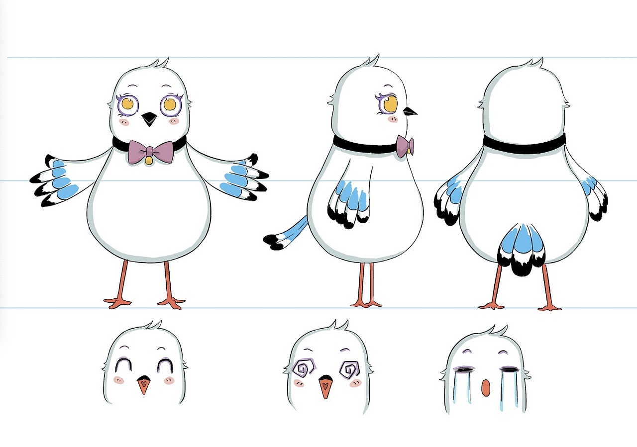 黑嘴鸥湿地保护动物角色设计