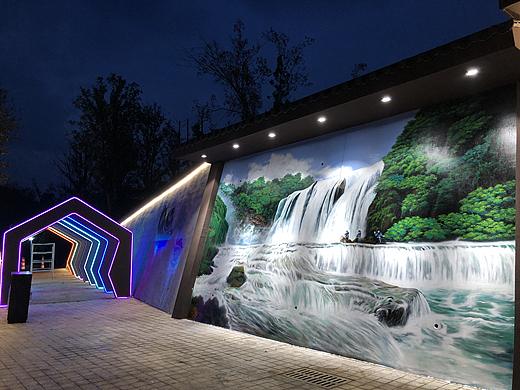 黄果树瀑布墙绘手绘墙安顺墙绘