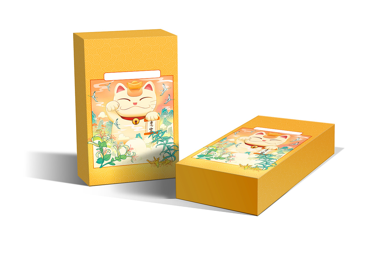 植物饮品国风包装设计