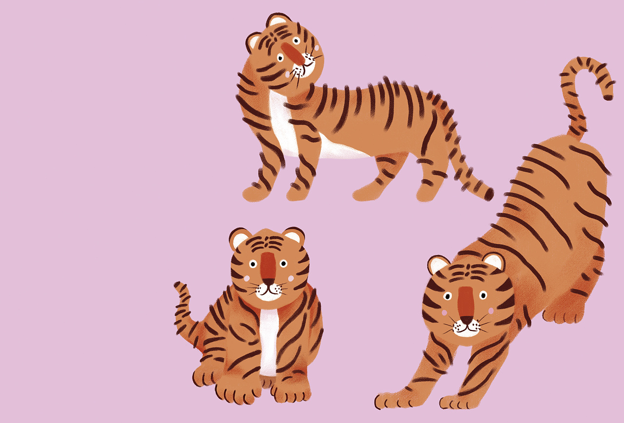 猫与虎|插画|插画习作|kealoil123 - 原创作品 - 站酷 (ZCOOL)