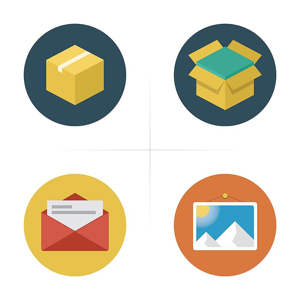 图标,扁平 练习 矢量图