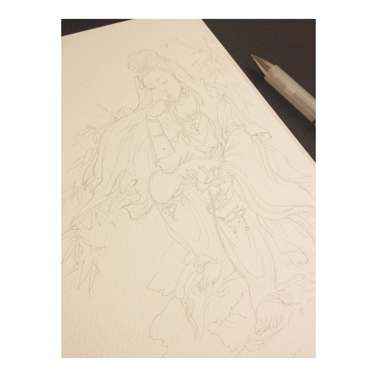 水彩画的一尊菩萨～失败！（图ZMTc5NDgzNDg=） - 创作习作 - 站酷设计师高小G原创素材 - 站酷ZCOOL