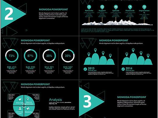 2018 国外欧美风时尚多用途商务静态PPT模版