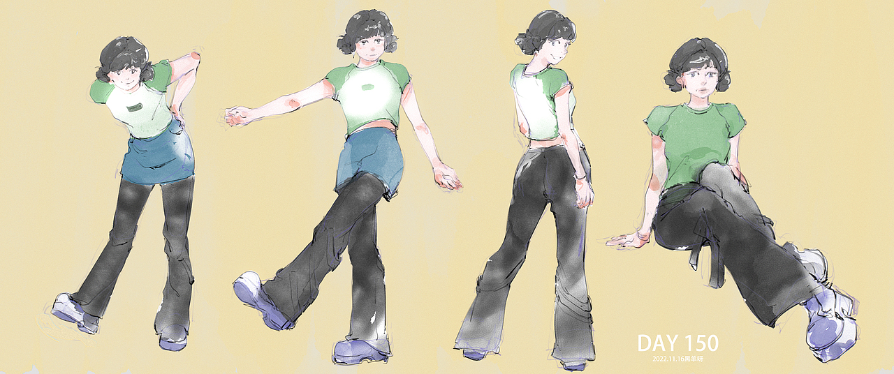 【人物隔日涂】101-172（图ZMzI2OTg5MzM2） - 创作习作 - 站酷设计师黑羊呀原创素材 - 站酷ZCOOL