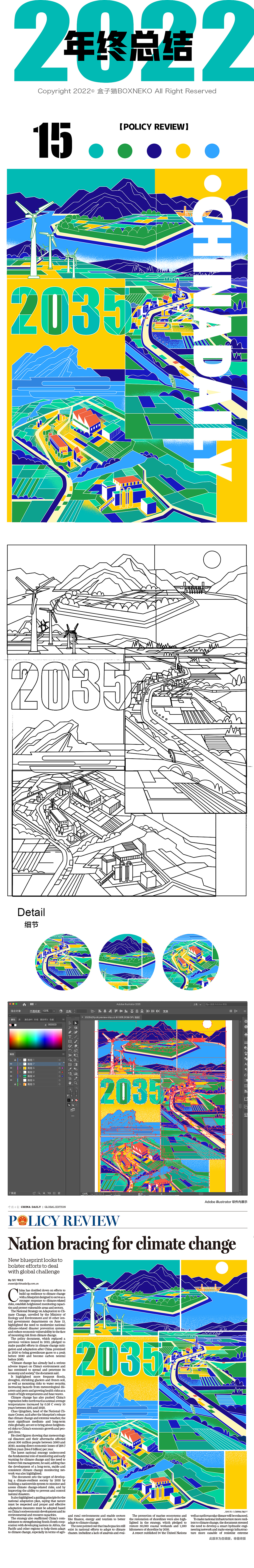 中国日报|CHINADAILY 2022年年终总结插画作品合集(图ZMzI4NzExMzU2) - 商业插画 - 站酷设计师盒子猫BOXNEKO原创素材 - 站酷ZCOOL