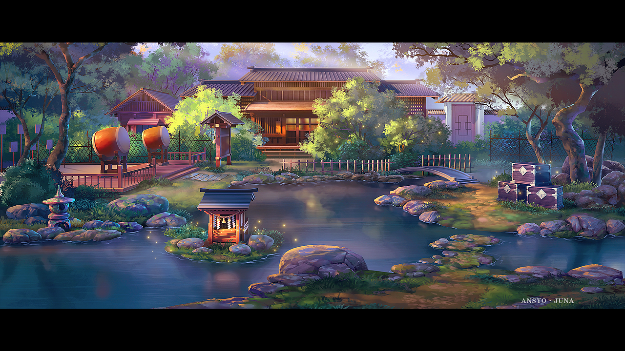 和风二次元场景设计（图ZMzEyNzM0OTI0） - 游戏原画 - 站酷设计师Ansyo原创素材 - 站酷ZCOOL
