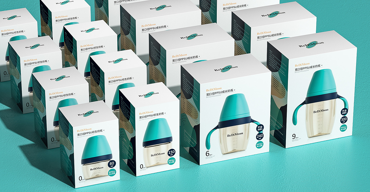 母婴系列奶瓶包装设计