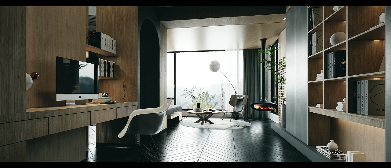 侘寂客厅（图ZMzA1NzY2MjYw） - 商业空间设计 - 站酷设计师SMD视觉原创素材 - 站酷ZCOOL