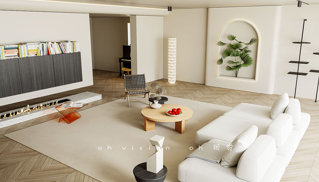 现代侘寂风客厅