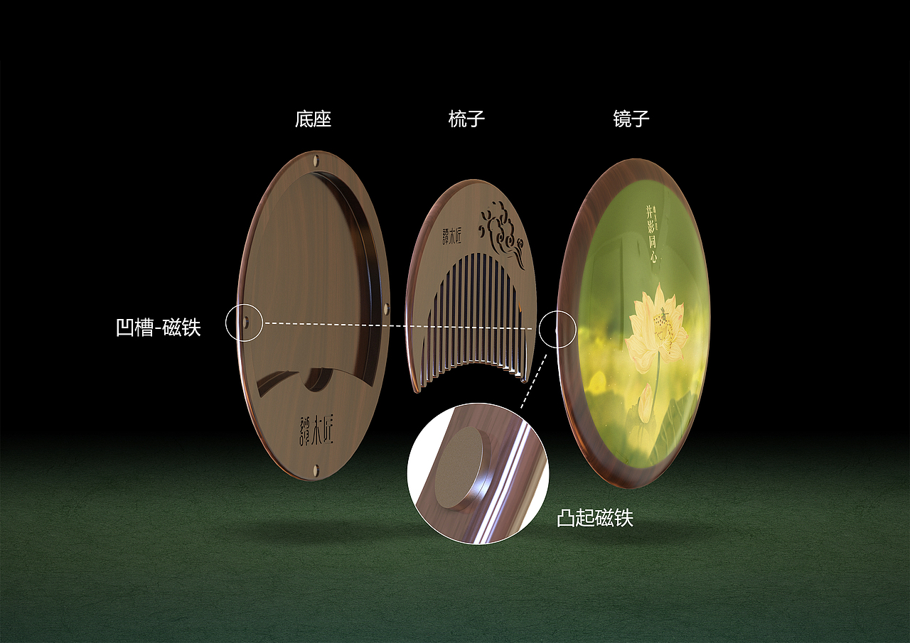 少女情怀系列——便携镜梳套件设计（图ZNTQzODEyNzY=） - 生活用品 - 站酷设计师rascalfeng原创素材 - 站酷ZCOOL
