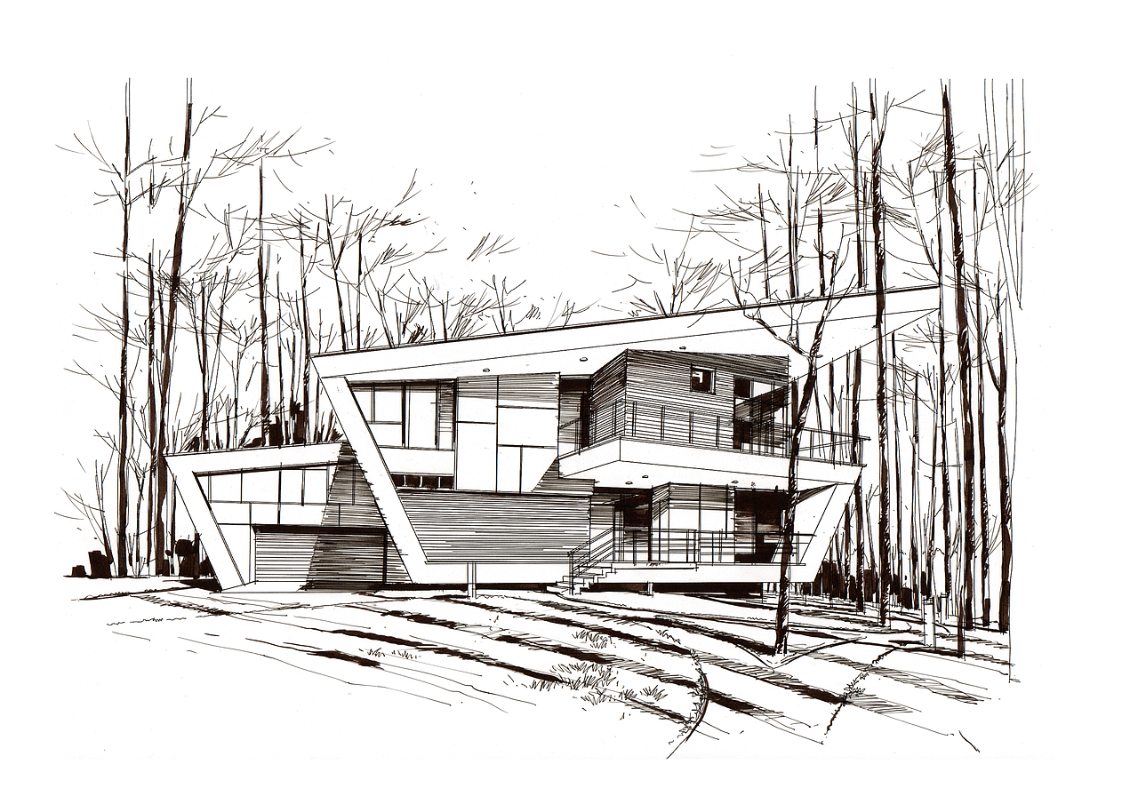 建筑手绘|空间|建筑设计|pengbobo_原创作品-站酷(zcool)