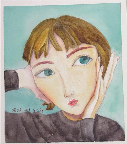 眼神迷离的女孩