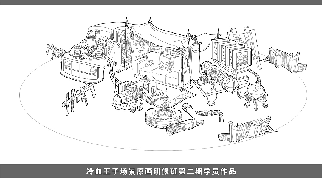 冷血王子场景原画研修班(第二期线稿作品)（图ZNTU2Nzg2NzI=） - 游戏原画 - 站酷设计师冷血王子原创素材 - 站酷ZCOOL