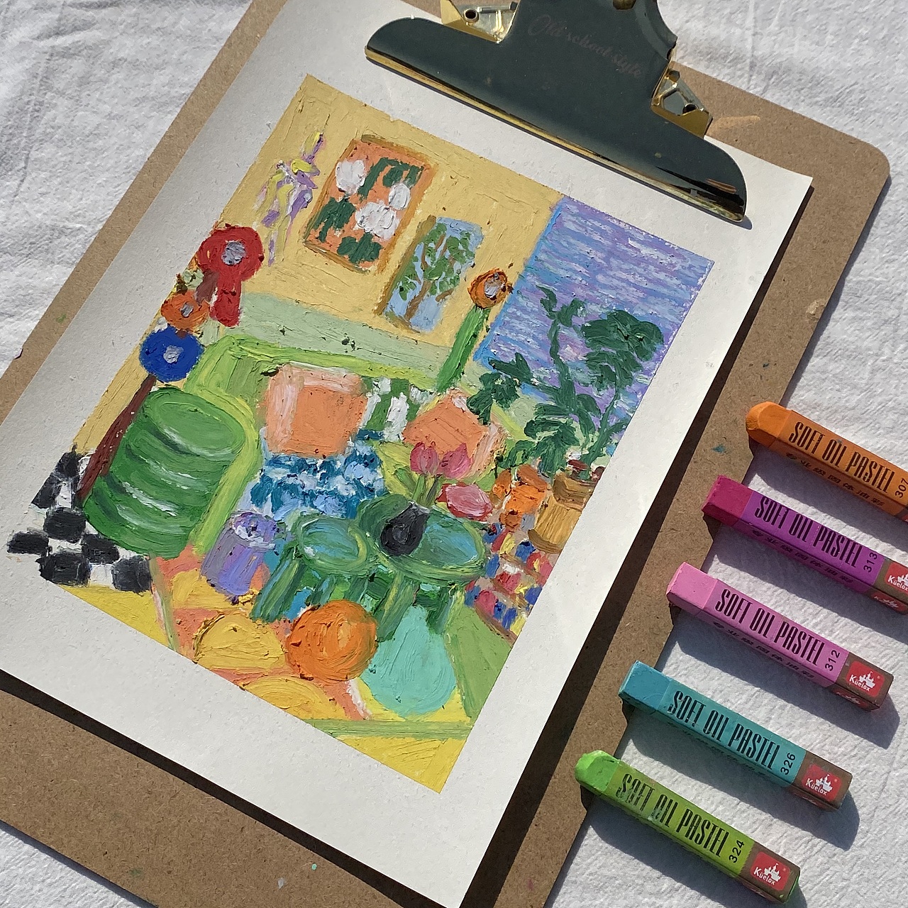 油画棒风景画🌸💕（图ZMjk2OTc0NjA0） - 绘画 - 站酷设计师猪瑶原创素材 - 站酷ZCOOL