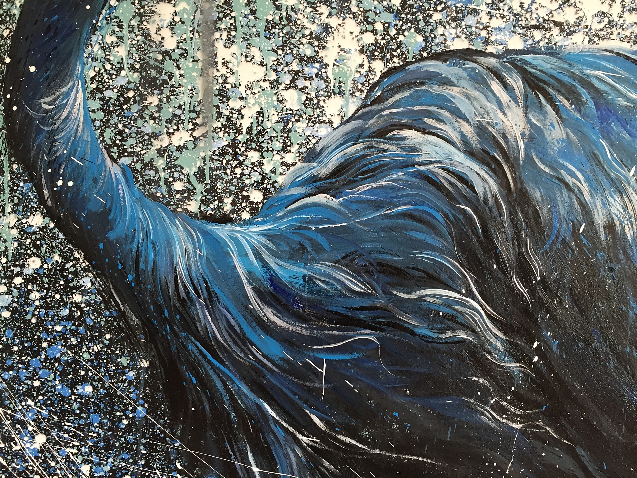 逅山钊亮泼墨艺术之自由与和平