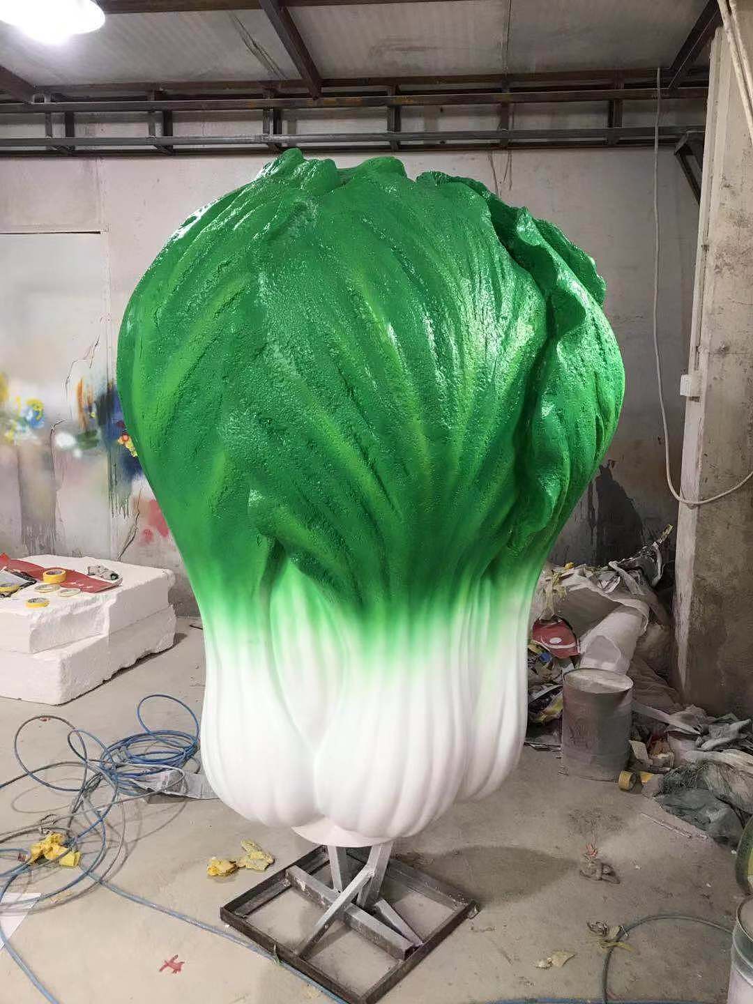 大型定制玻璃钢摆件道具美陈仿真蔬菜大白菜模型雕塑