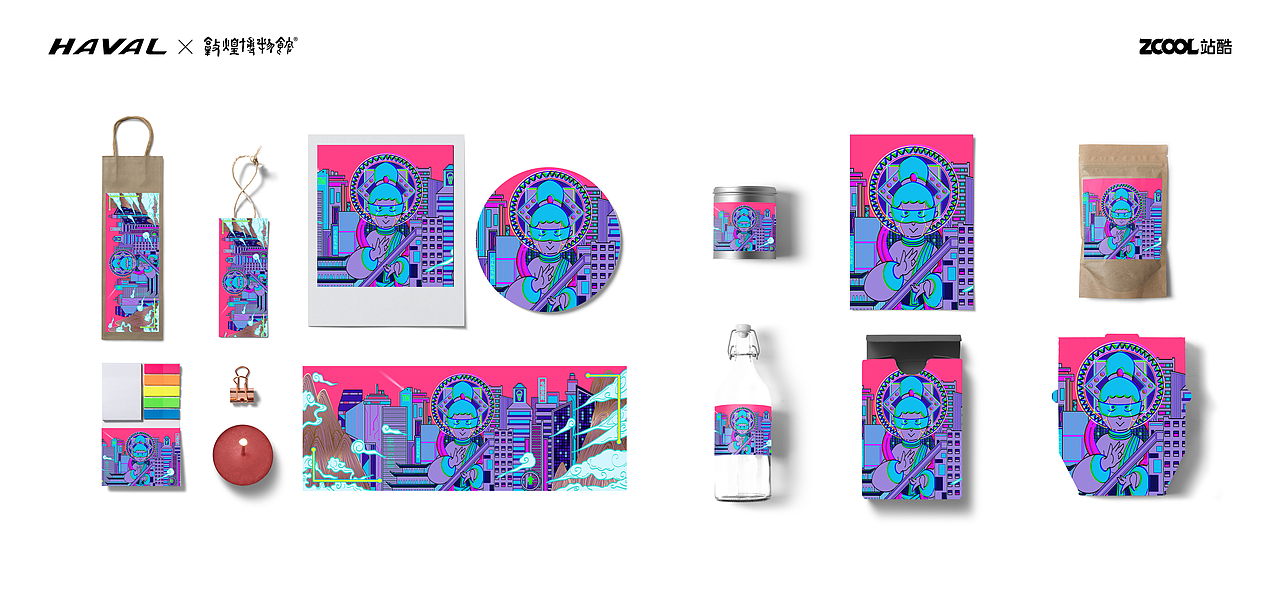 赛博朋克风格敦煌车贴（图ZMjg2Mzc2MTQ0） - 图案 - 站酷设计师电脑发烫原创素材 - 站酷ZCOOL