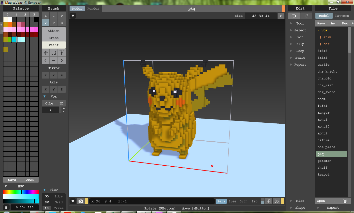 体素皮卡丘|三维|动画/影视|体素艺术 - 原创作品 - 站酷 (zcool)