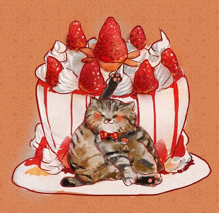 蛋糕小猫，一天一猫。9天份的。（图ZMTg0OTIwMjI0） - 创作习作 - 站酷设计师你单身原创素材 - 站酷ZCOOL