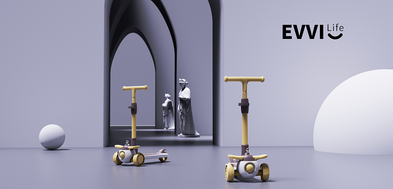 易维设计 | 儿童滑板车(小飞机)