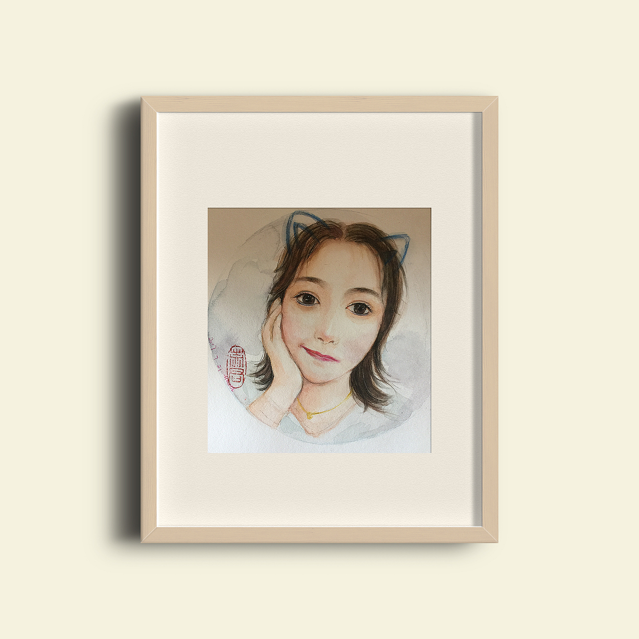 可爱卡通水彩人物头像订制