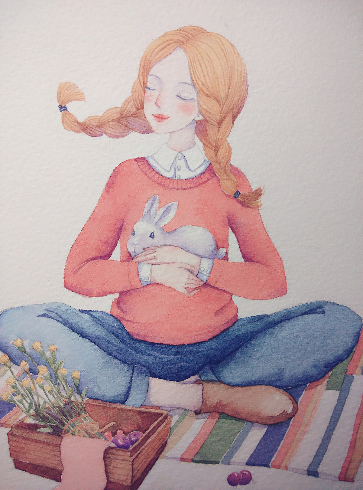 文艺手绘插画（图ZMzk1NjUyMTI=） - 商业插画 - 站酷设计师一枝墨渔原创素材 - 站酷ZCOOL