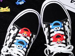 紅藍芝麻街潮流新時尚鞋扣