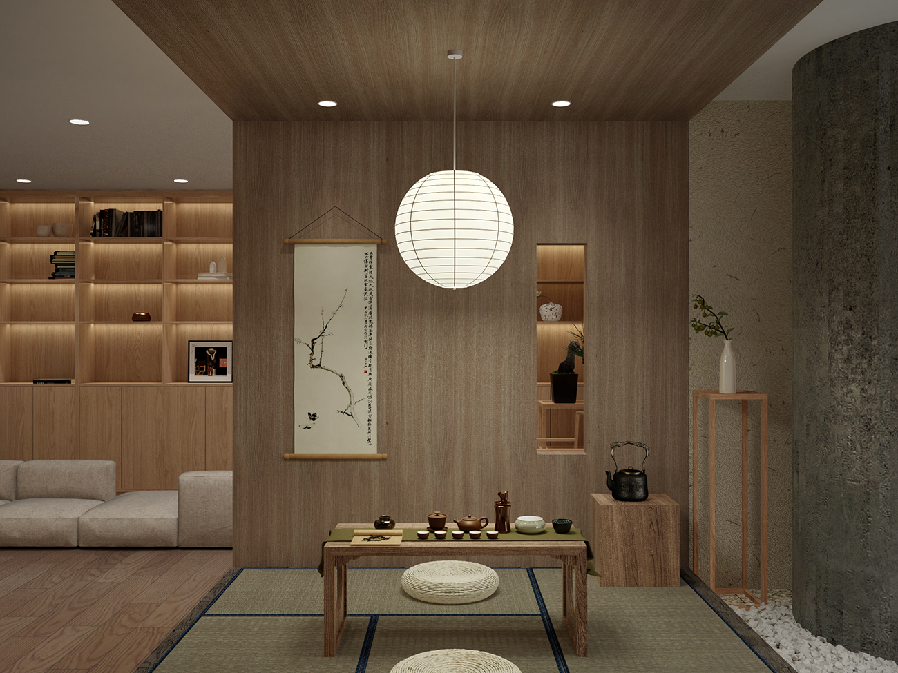 新中式混搭日式茶室设计叶平设计作品