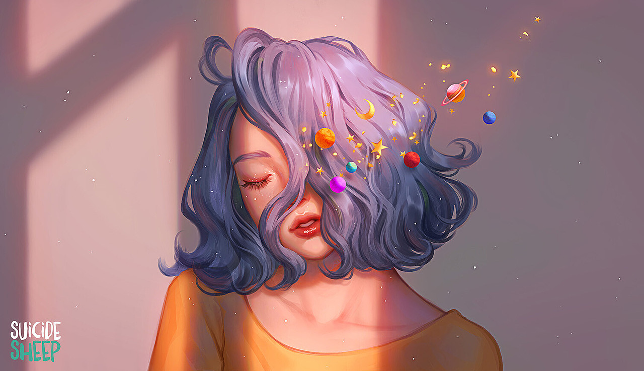 日系风格,欧美风格,唯美中式画风,原画作品