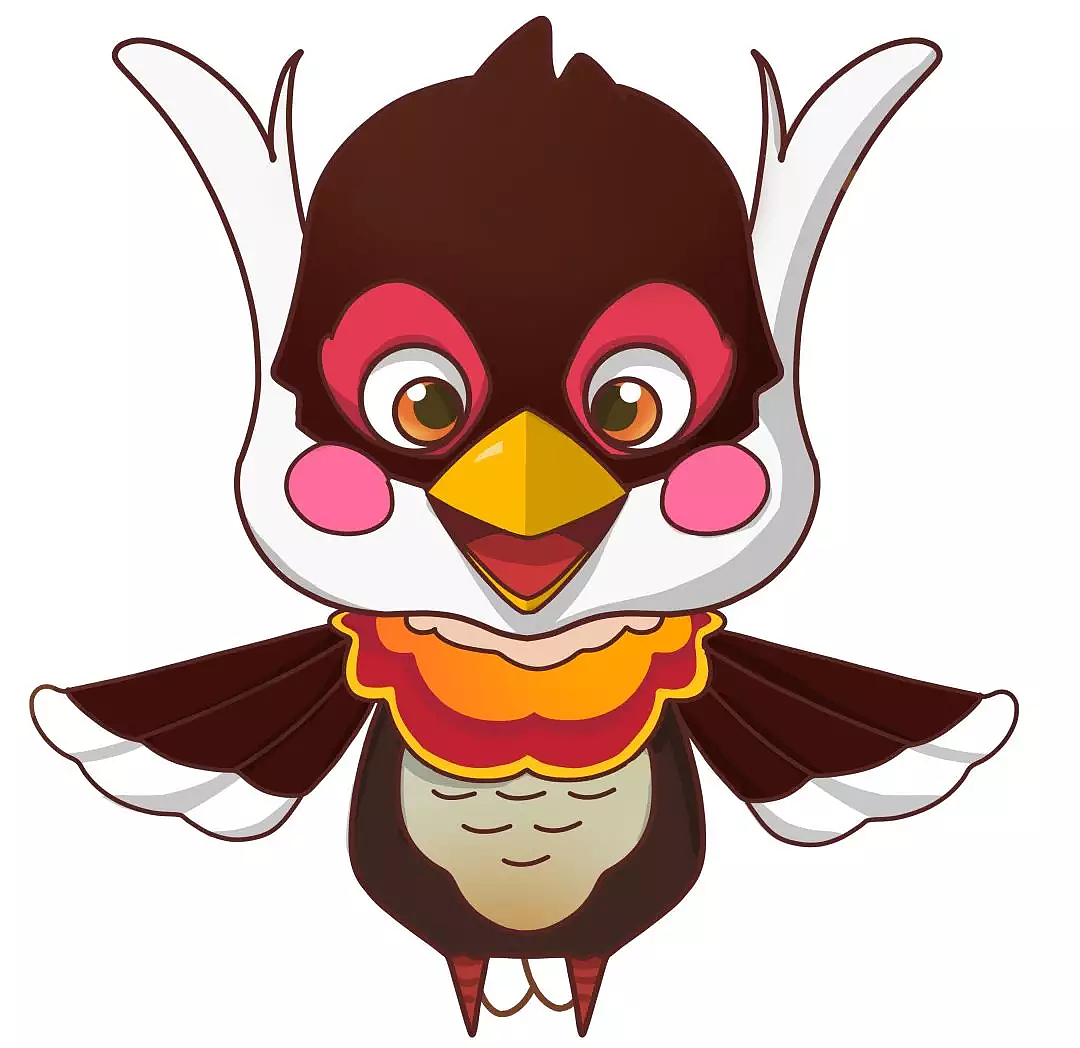 山西省鸟褐马鸡吉祥物设计稿