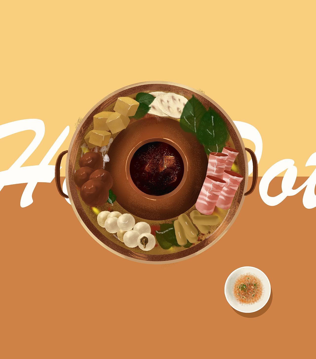 火锅插画（图ZMjY1MTg5MTA0） - 商业插画 - 站酷设计师哎嘻原创素材 - 站酷ZCOOL