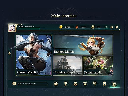 游戏UI  欧美风界面练习 crezy heroes