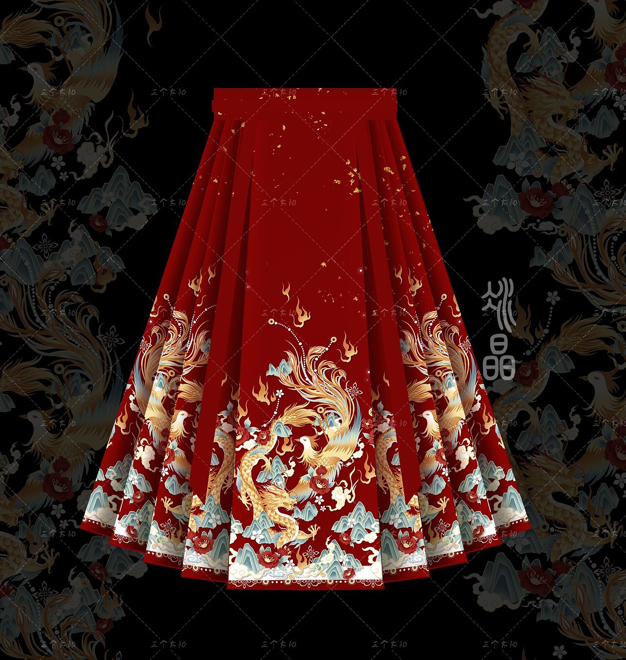 汉服设计·新年战袍（图ZMzU1MTczNDcy） - 传统/民族服饰 - 站酷设计师在画画的冰晶原创素材 - 站酷ZCOOL